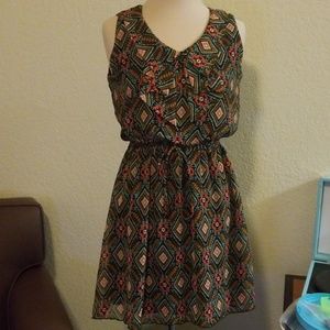 Tribal print Sweet Storm mini dress